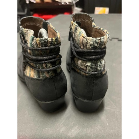 Dansko Tami Women's Black Nubuck Ankle Knit Booties US 8.5 Side Zip nursing boot - Picture 5 of 7